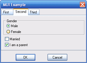Screenshot: MUI dialog